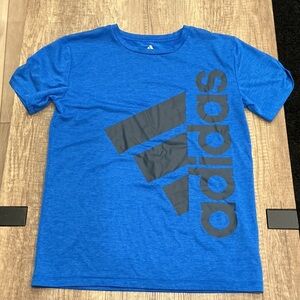 Adidas Kids Blue Tee with Bold Logo
